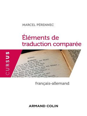 cover image of Eléments de traduction comparée--Français-Allemand